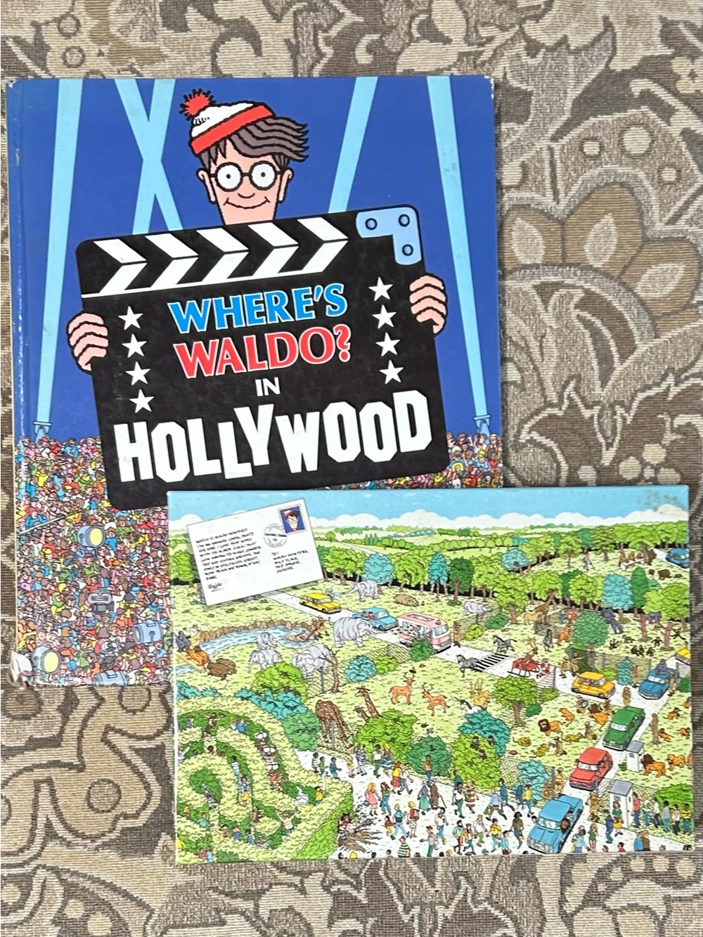 Where’s Waldo? In Hollywood Book 1993 and Puzzle Safari Park 1989 Vintage
